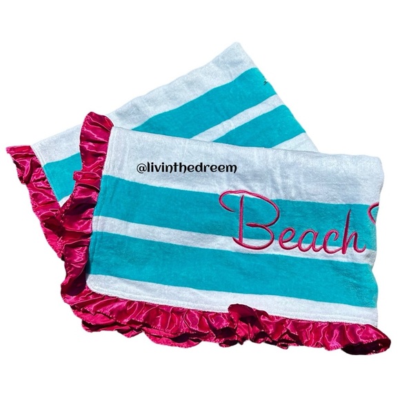 NWOT Beach Bunny Swimwear Cabana Stripe Towel - Picture 8 of 8